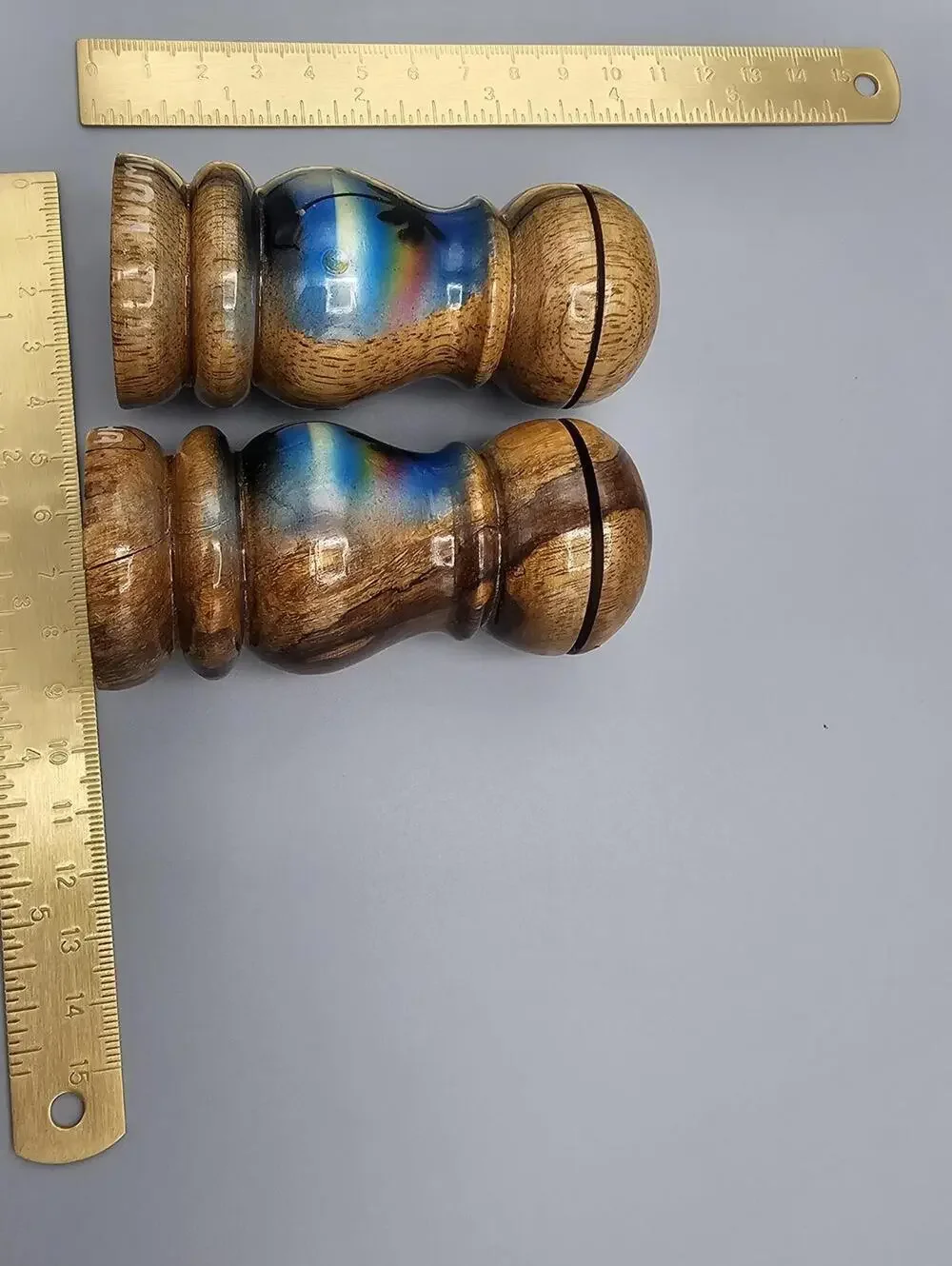 Pair of Wooden Hawaii Aloha Salt and Pepper Shakers